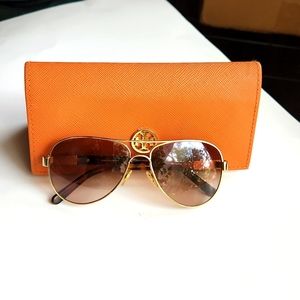Tory Burch Aviator Womens Gold Sunglasses